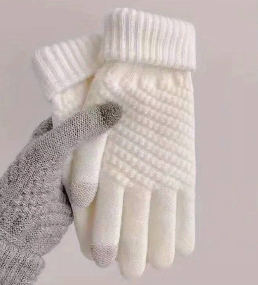 Rękawiczki zimowe - białe